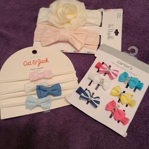 NWT Three packs of baby hair accessories